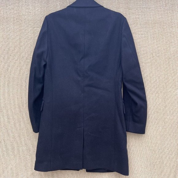 Retail $500 BONOBOS The Italian Wool Topcoat Tuxedo in Navy /Black size EU 36 R - Picture 2 of 12